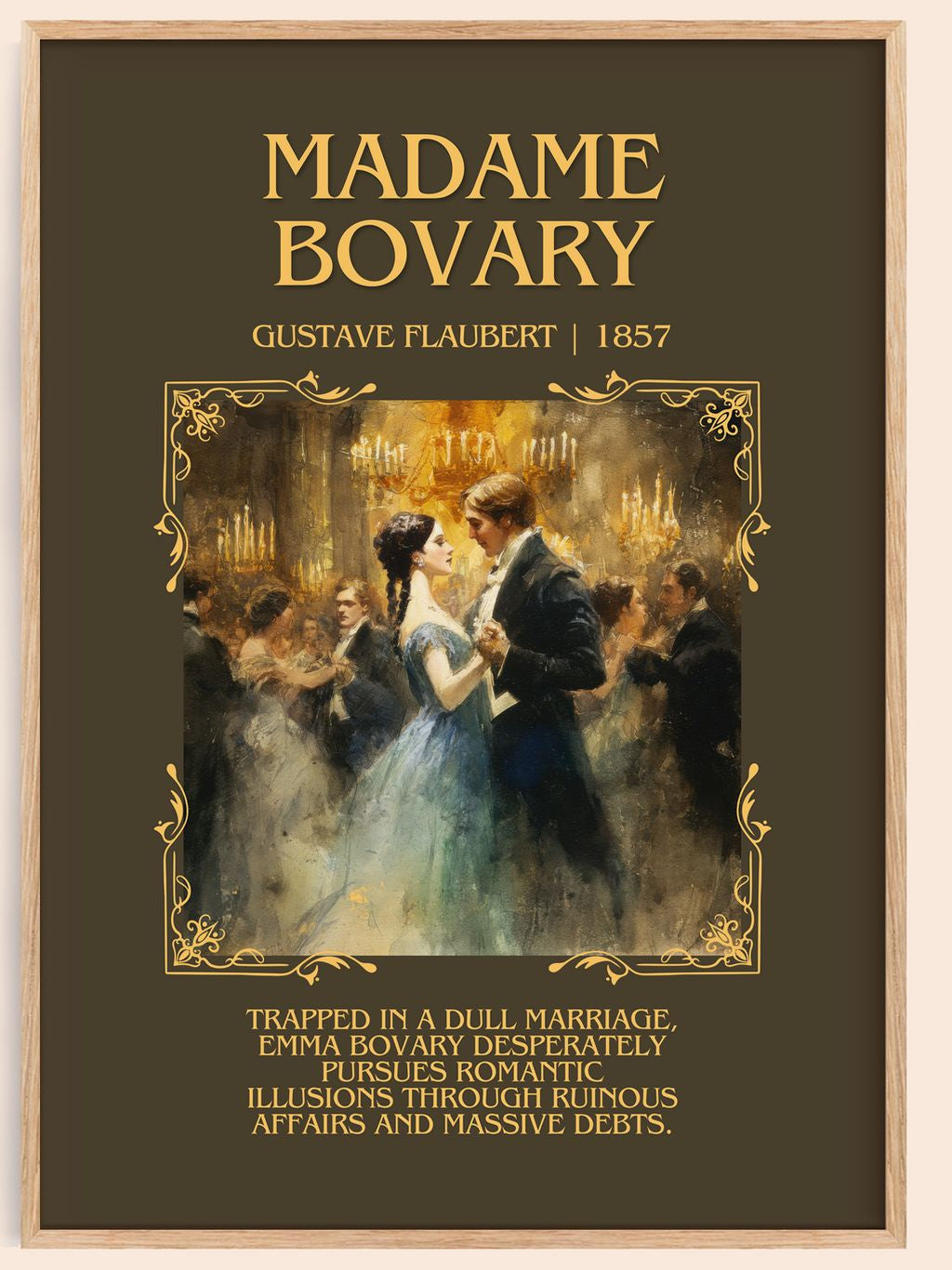 Madame Bovary Minimalist Book Poster by Gustave Flaubert – book poster