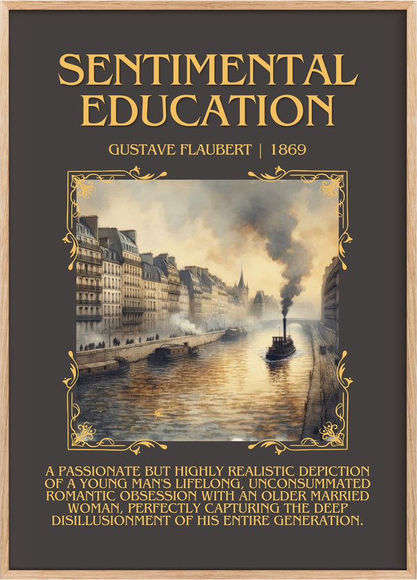 Sentimental Education Minimalist Book Poster by Gustave Flaubert