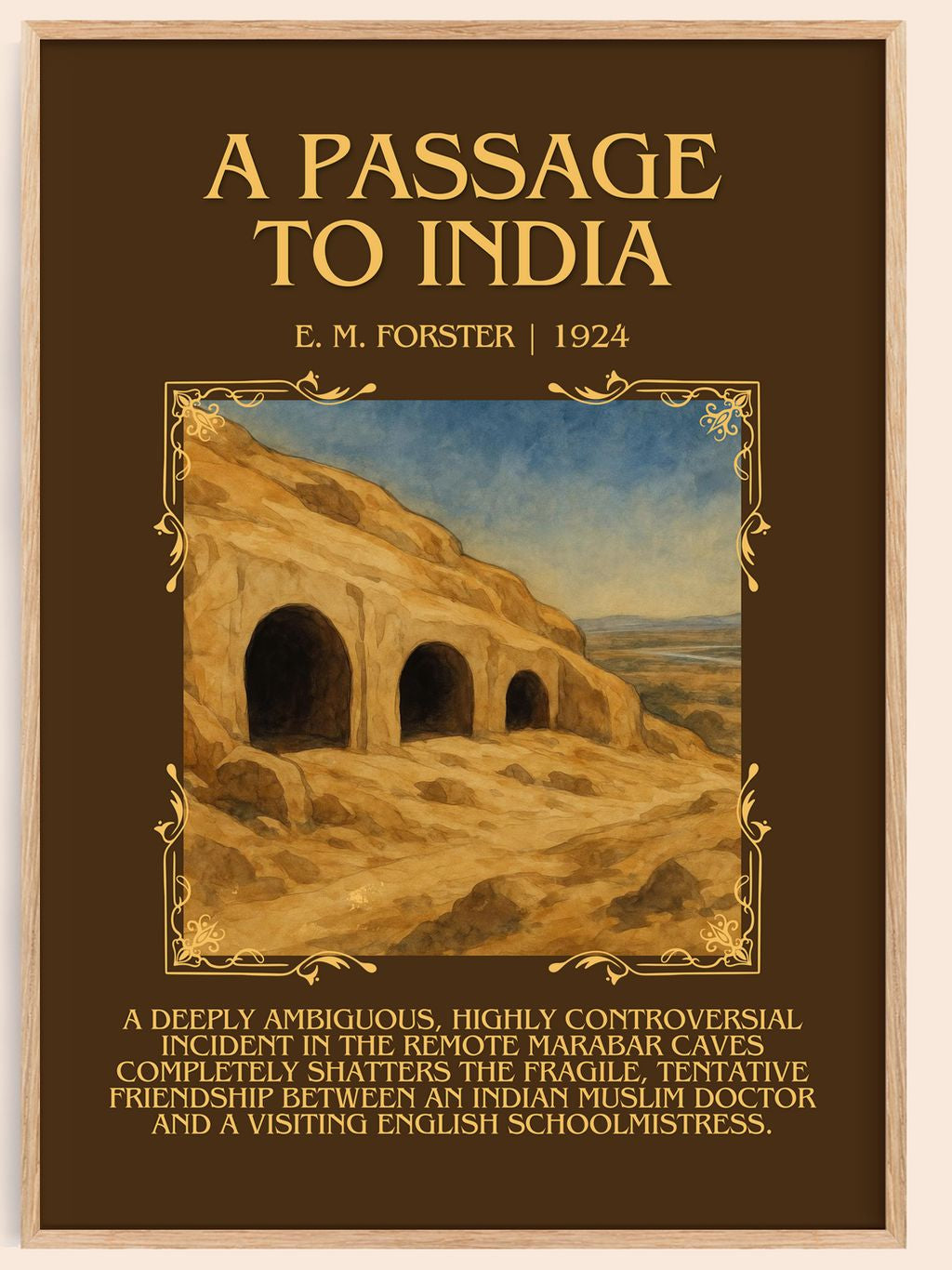A Passage To India Minimalist Book Poster by E. M. Forster – book poster