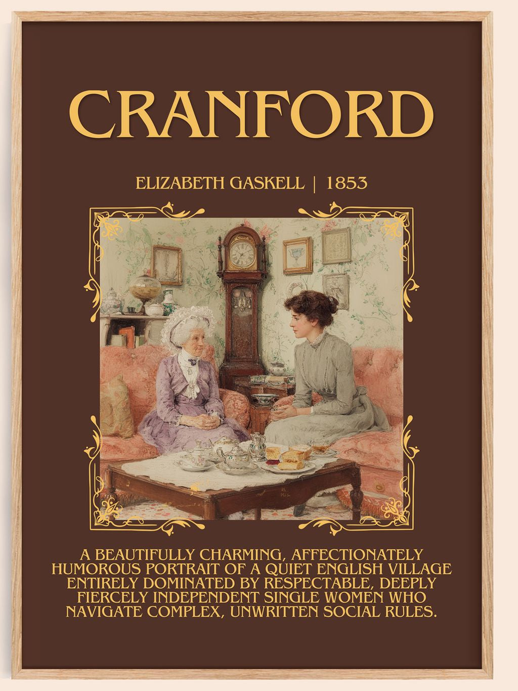 Cranford Minimalist Book Poster by Elizabeth Gaskell – book poster