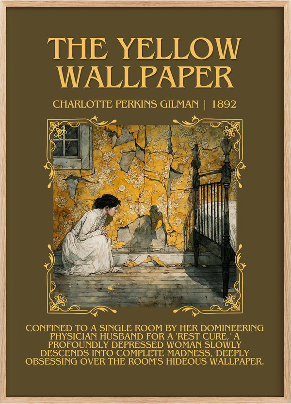 Yellow Wallpaper Minimalist Book Poster by Charlotte Perkins Gilman
