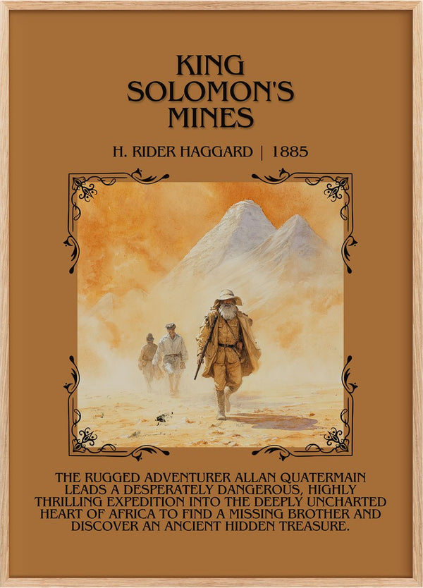 King Solomon's Mines Minimalist Book Poster by H. Rider Haggard