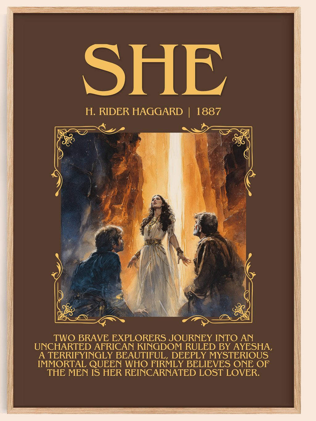 She Minimalist Book Poster by H. Rider Haggard – book poster
