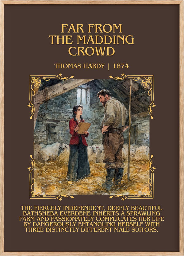 Far From The Madding Crowd Minimalist Book Poster by Thomas Hardy