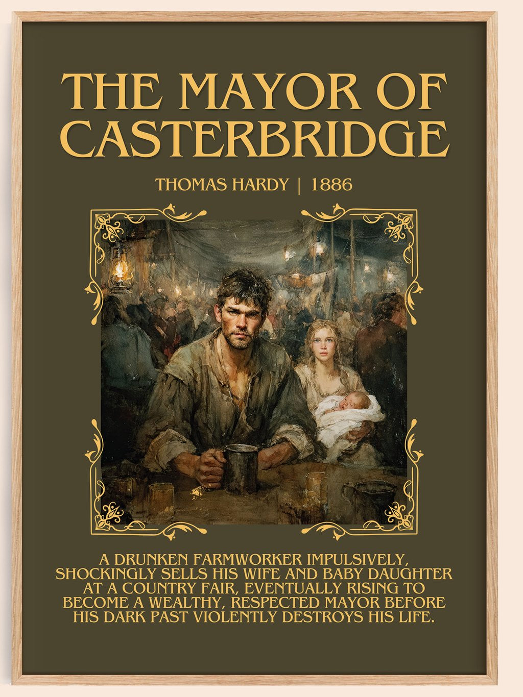 The Mayor Of Casterbridge Minimalist Book Poster by Thomas Hardy – book poster