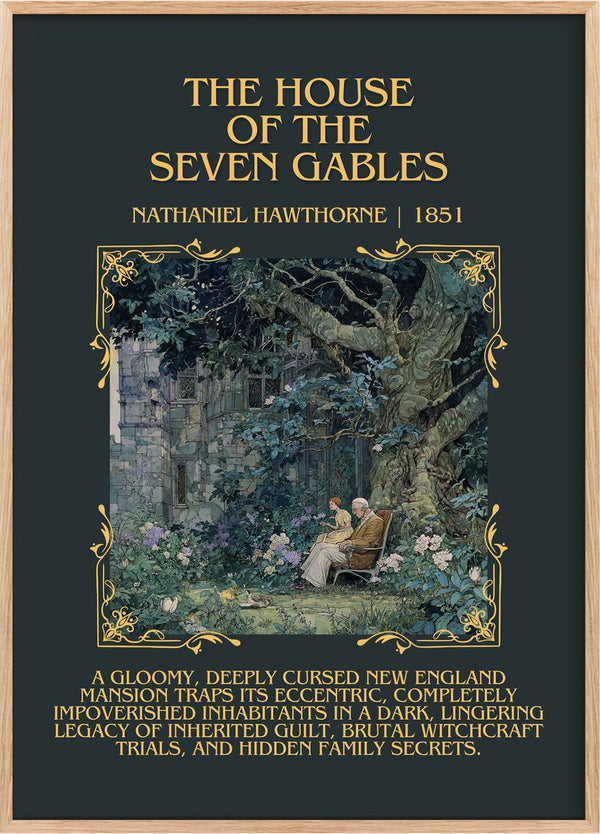 House Of The Seven Gables Minimalist Book Poster by N. Hawthorne
