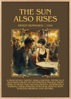 The Sun Also Rises Minimalist Book Poster by Ernest Hemingway