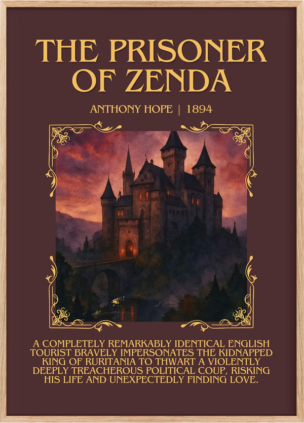 The Prisoner Of Zenda Minimalist Book Poster by Anthony Hope
