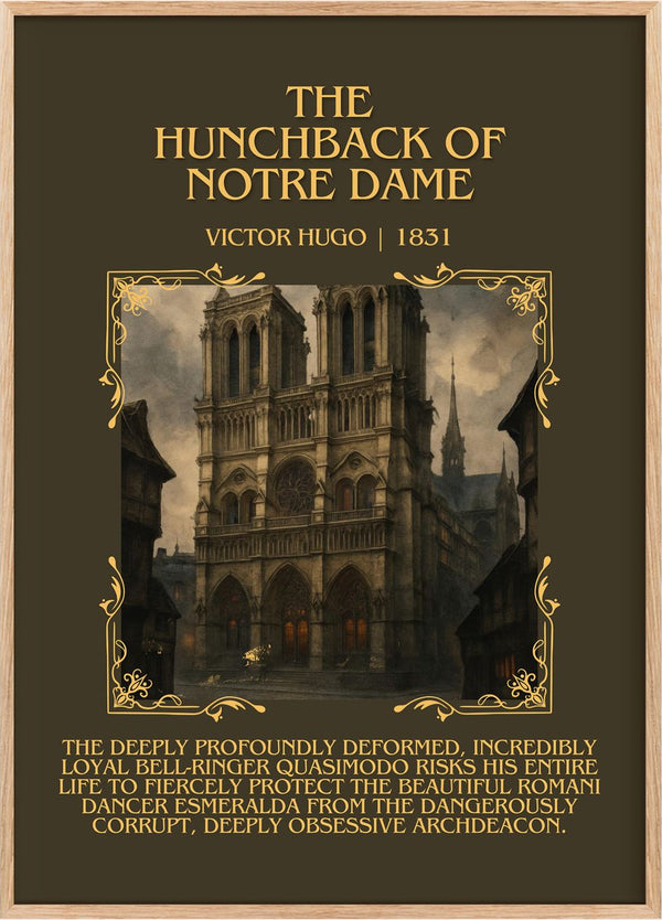 The Hunchback Of Notre Dame Minimalist Book Poster by Victor Hugo