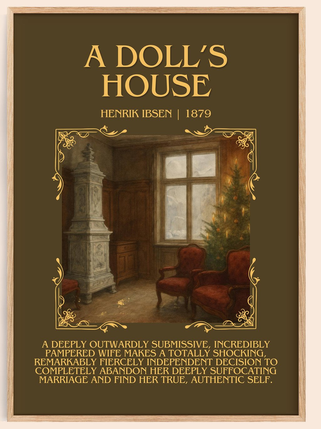 A Doll’S House Minimalist Book Poster by Henrik Ibsen – book poster
