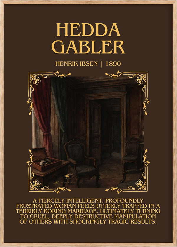 Hedda Gabler Minimalist Book Poster by Henrik Ibsen