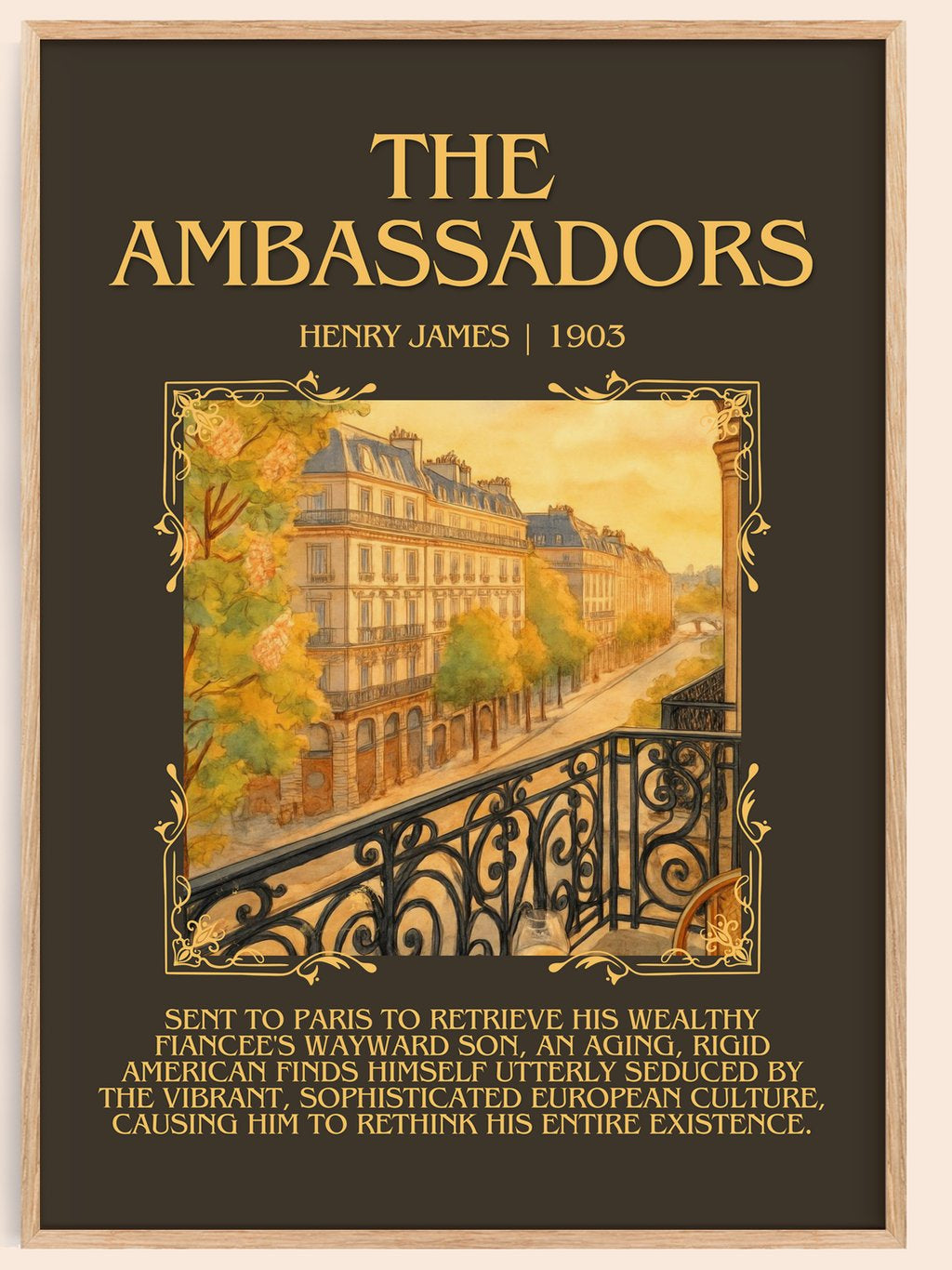 The Ambassadors Minimalist Book Poster by Henry James – book poster