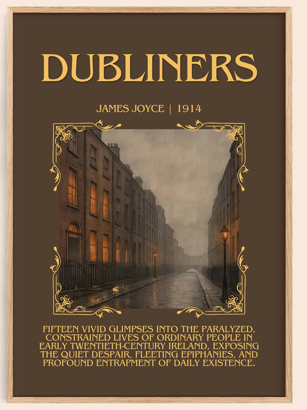 Dubliners Minimalist Book Poster by James Joyce – book poster
