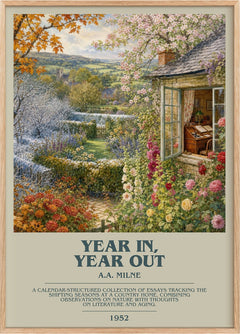 Year In, Year Out Bookish Wall Art by A.A. Milne