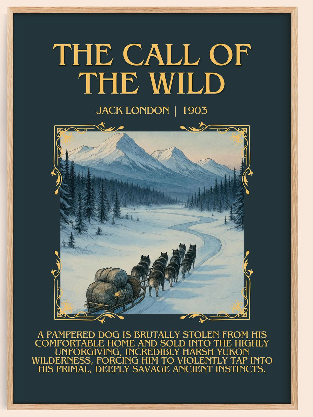 The Call Of The Wild Minimalist Book Poster by Jack London – book poster