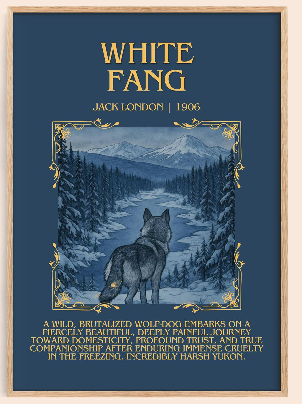 White Fang Minimalist Book Poster by Jack London – book poster