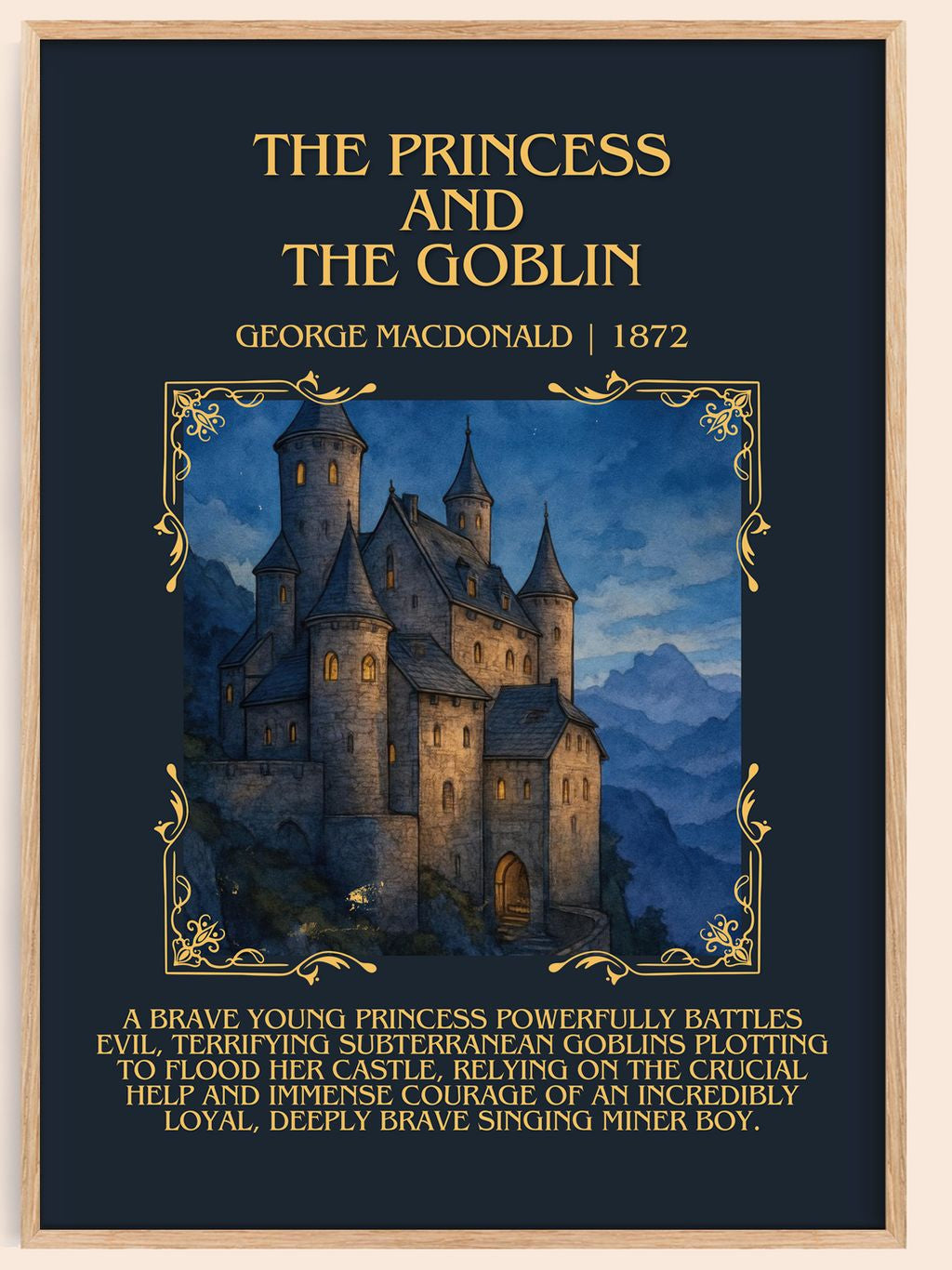 The Princess And The Goblin Minimalist Book Poster by George MacDonald – book poster