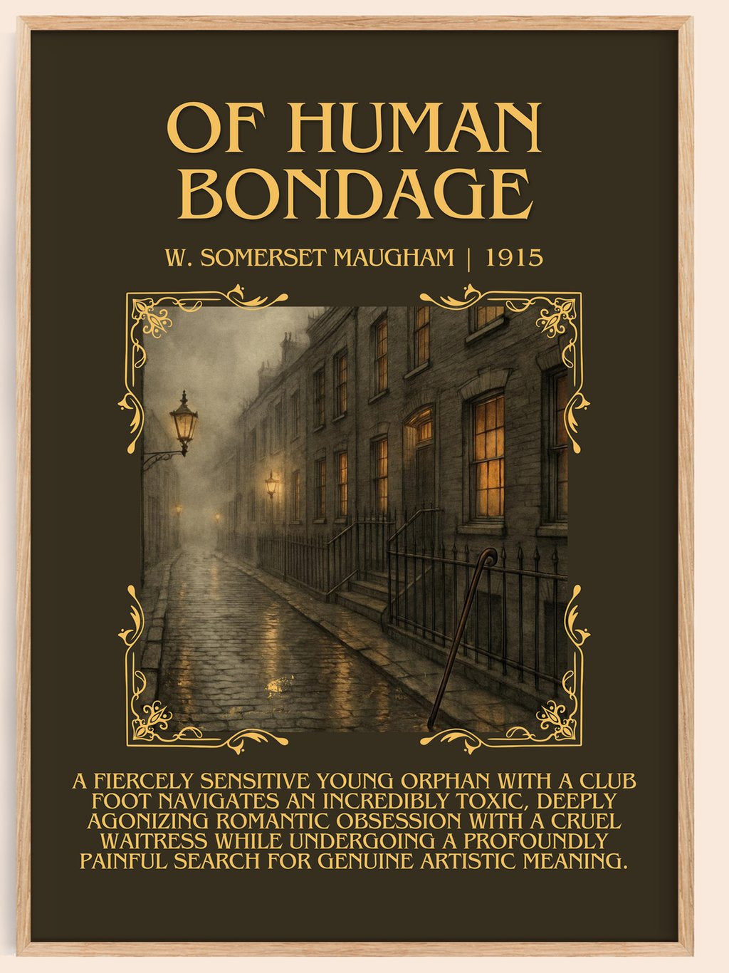 Of Human Bondage Minimalist Book Poster by W. Somerset Maugham – book poster