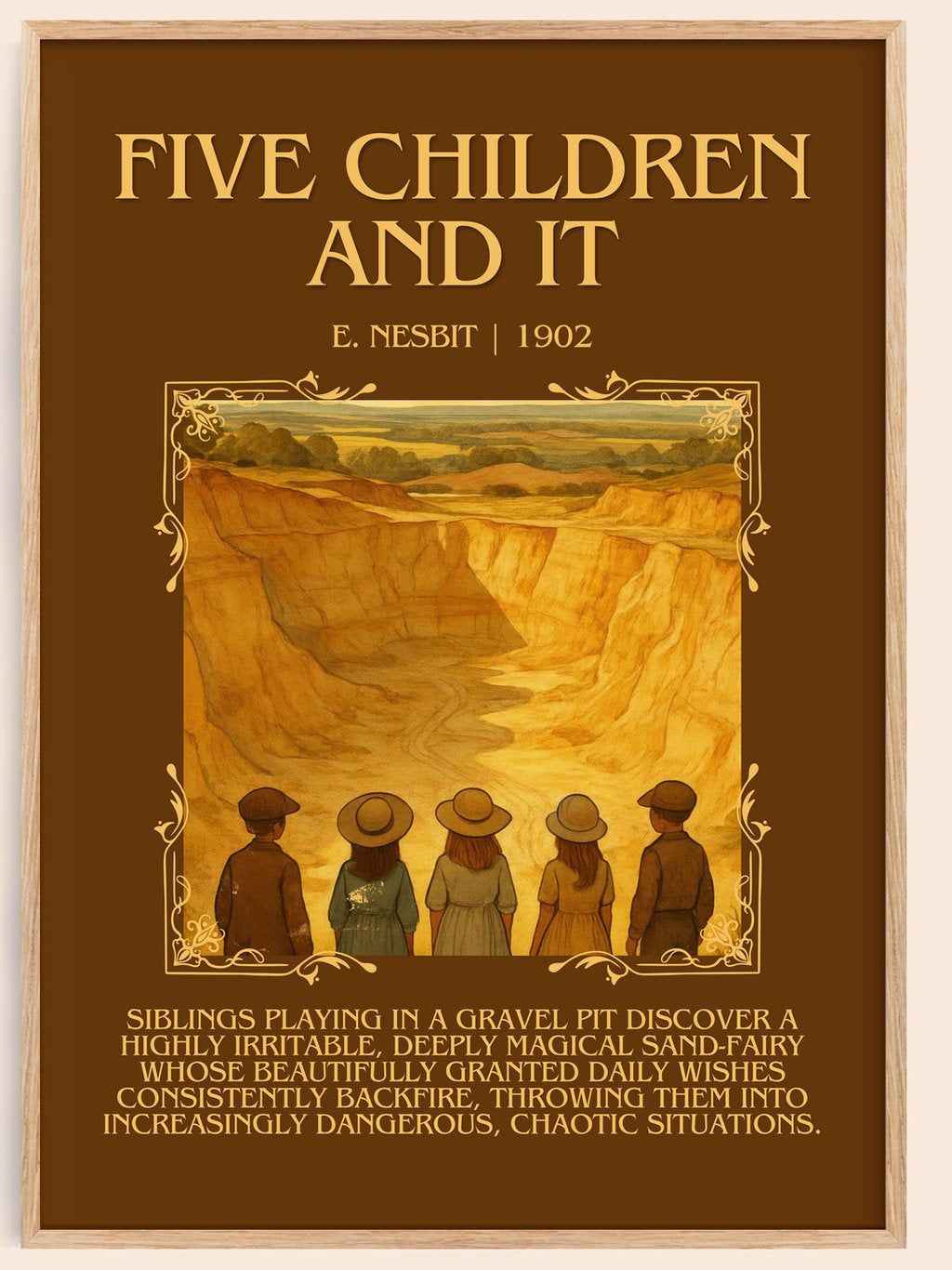 Five Children And It Minimalist Book Poster by E. Nesbit – book poster