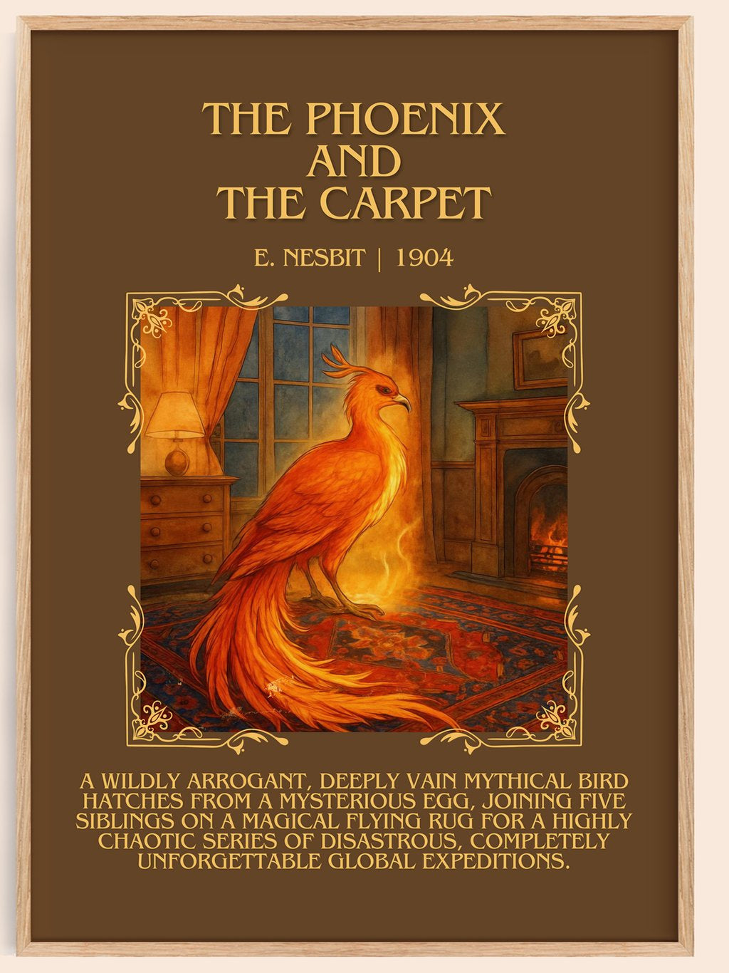 The Phoenix And The Carpet Minimalist Book Poster by E. Nesbit – book poster