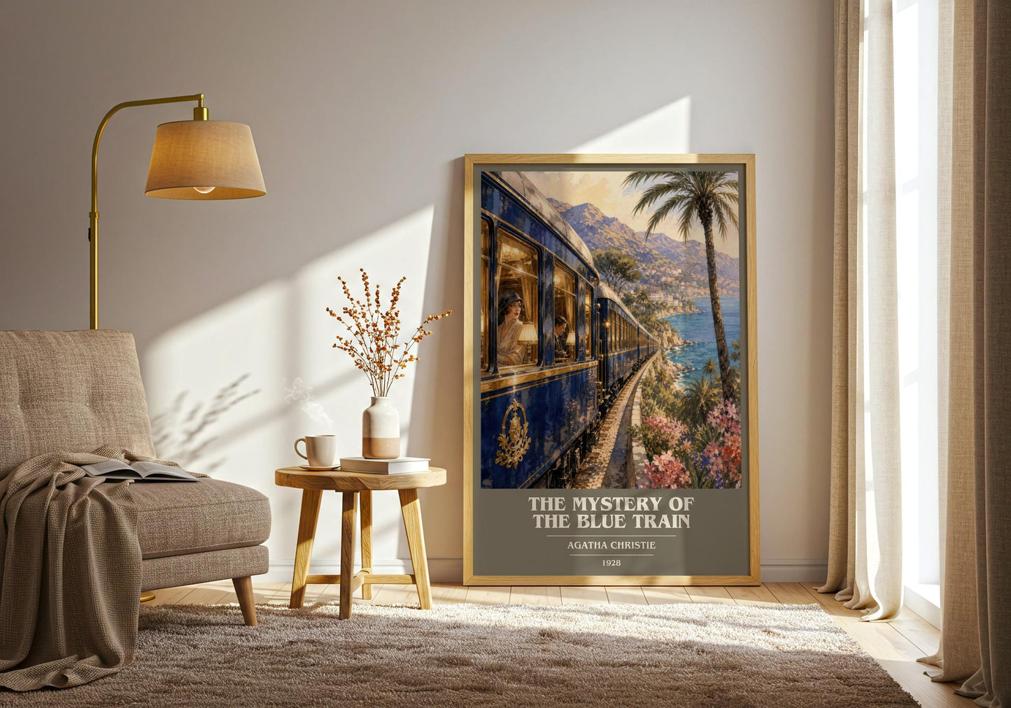 The Mystery Of The Blue Train Book Cover Poster by Agatha Christie