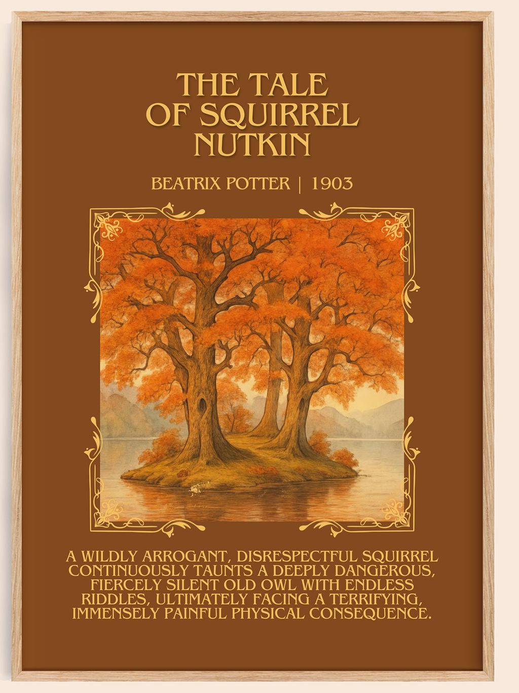 The Tale Of Squirrel Nutkin Minimalist Book Poster by Beatrix Potter – book poster