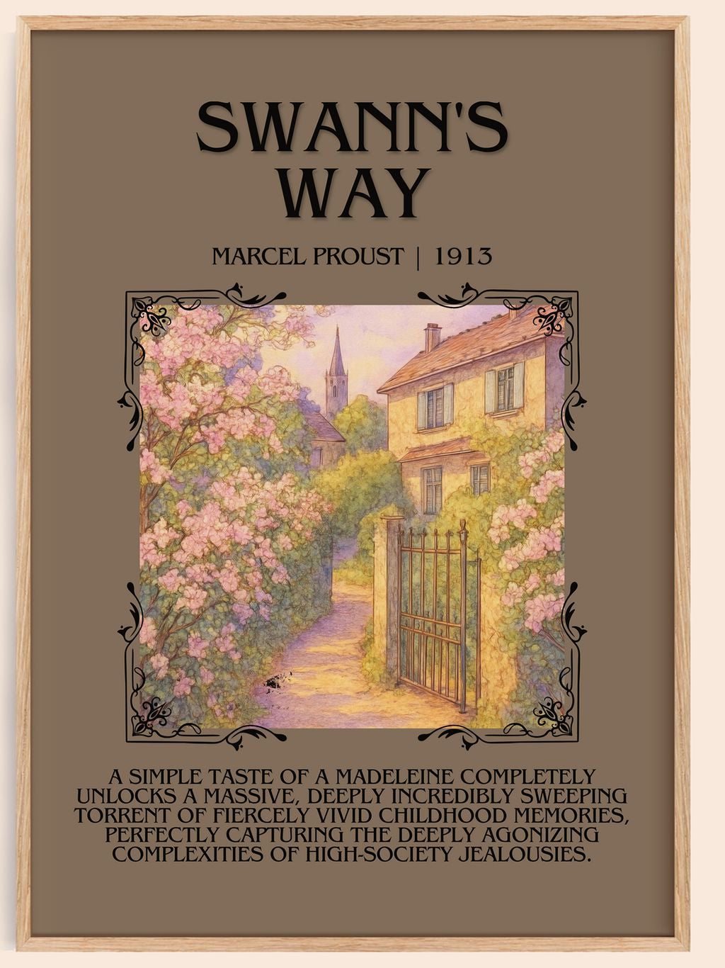 Swann'S Way Minimalist Book Poster by Marcel Proust – book poster