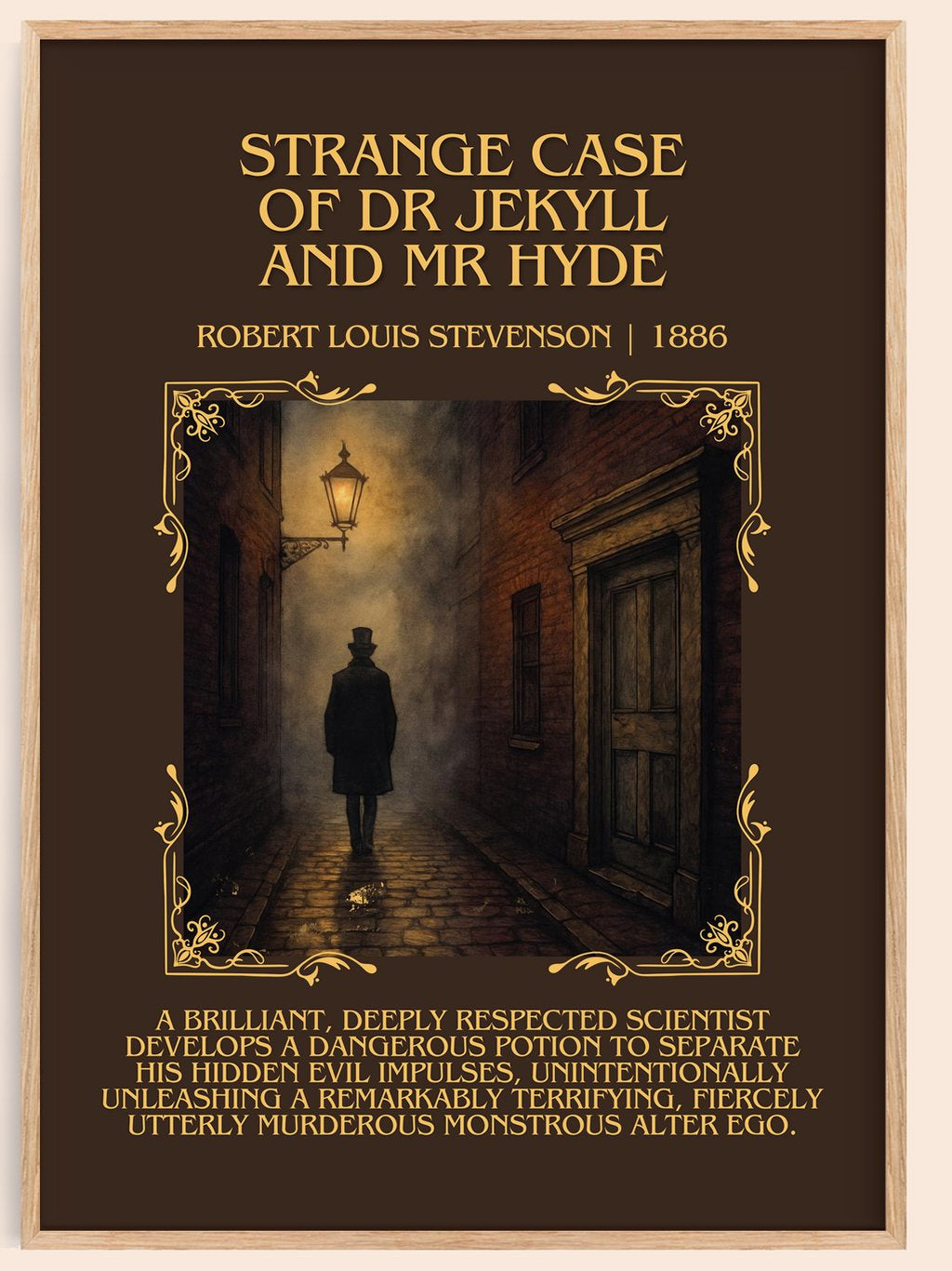 Strange Case Of Dr Jekyll And Mr Hyde Minimalist Book Poster – book poster