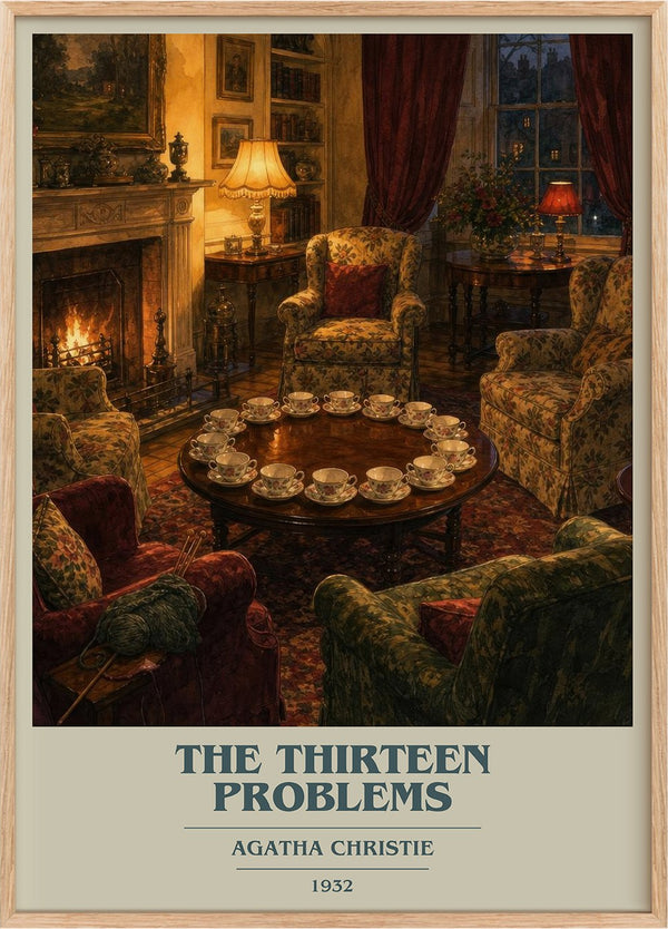 The Thirteen Problems Book Cover Poster by Agatha Christie
