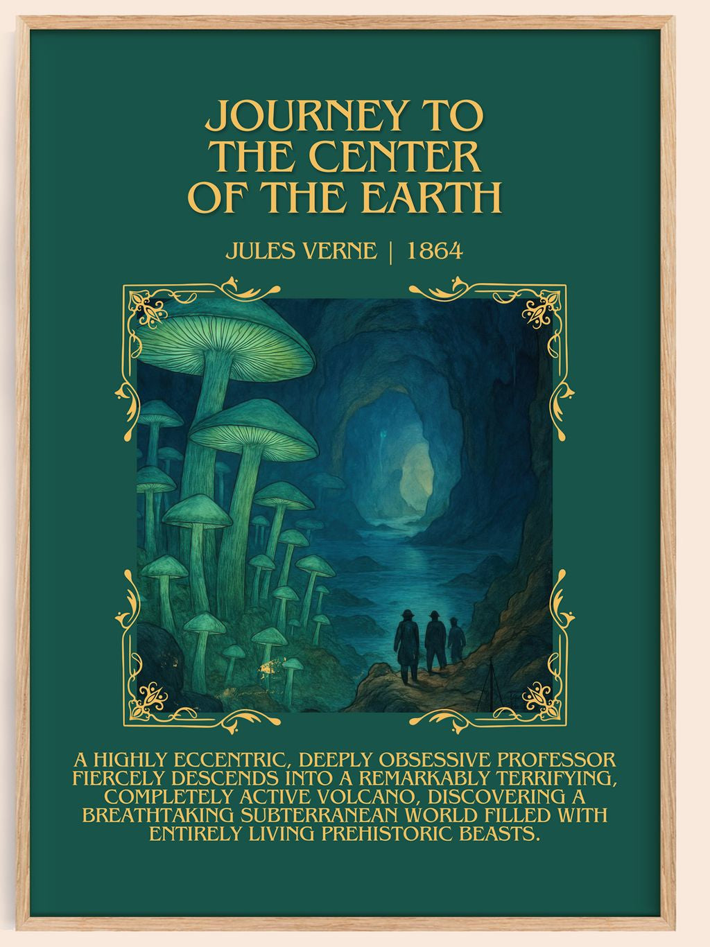 Journey To The Center Of The Earth Minimalist Book Poster by J. Verne – book poster