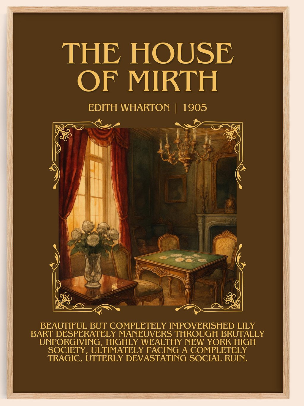 The House Of Mirth Minimalist Book Poster by Edith Wharton – book poster