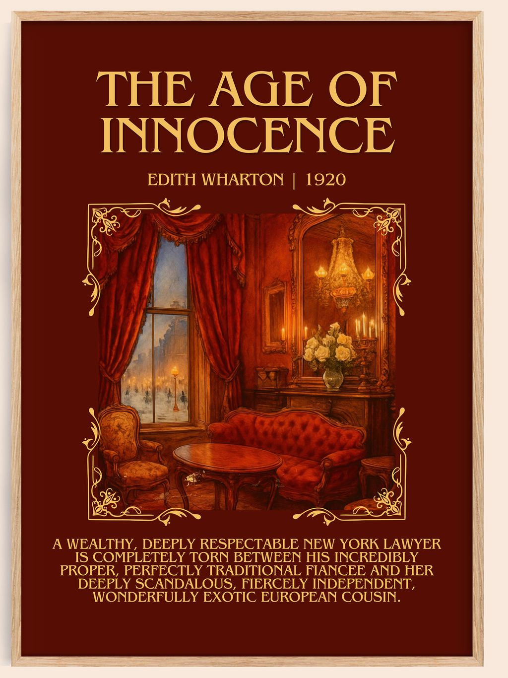The Age Of Innocence Minimalist Book Poster by Edith Wharton – book poster