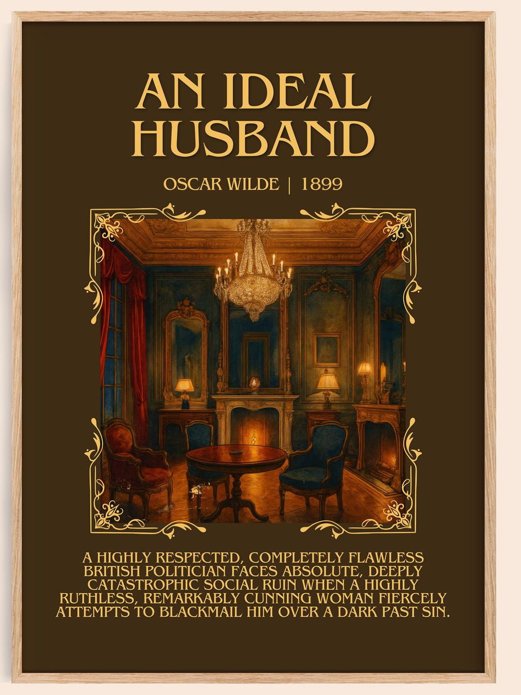 An Ideal Husband Minimalist Book Poster by Oscar Wilde – book poster