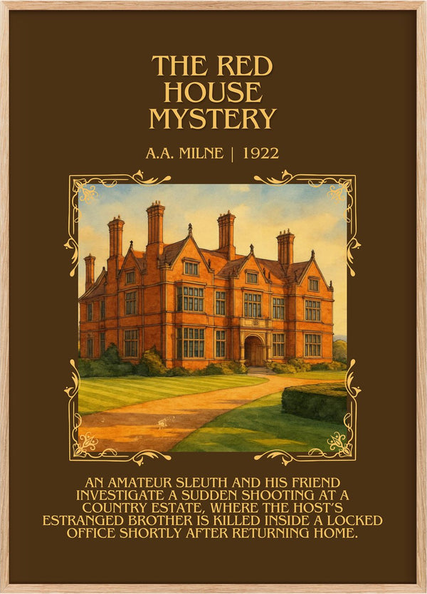The Red House Mystery Minimalist Book Poster by A.A. Milne