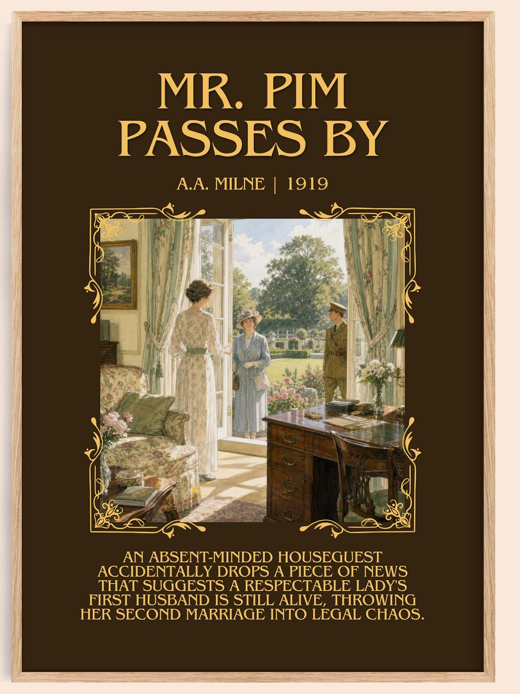 Mr. Pim Passes By Minimalist Book Poster by A.A. Milne – book poster