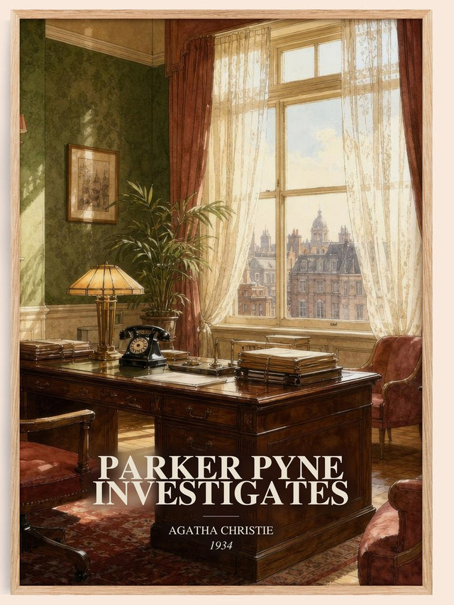 Parker Pyne Investigates Book Watercolour Illustration by A. Christie