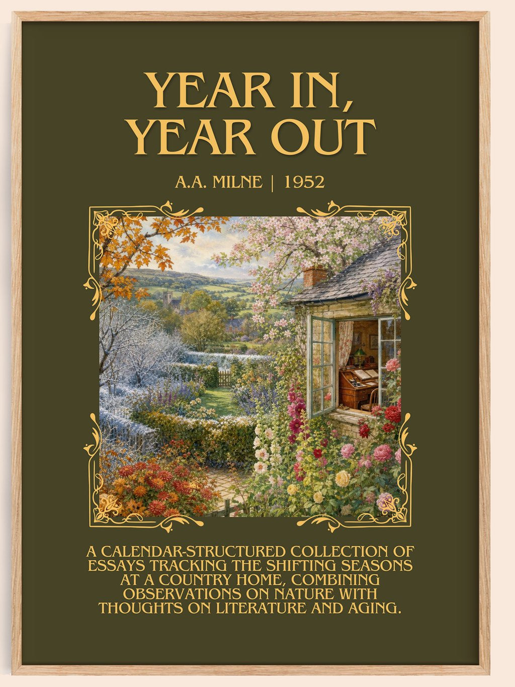 Year In, Year Out Minimalist Book Poster by A.A. Milne – book poster