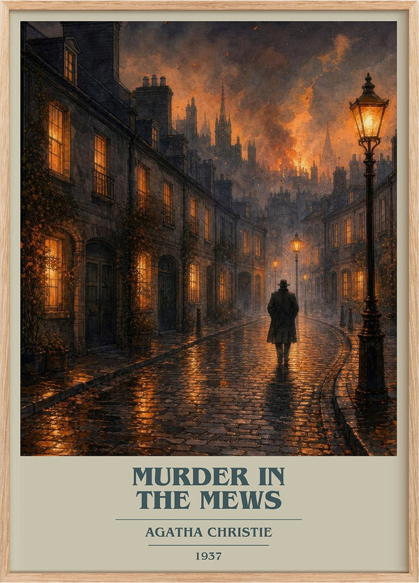 Murder In The Mews Book Cover Poster by Agatha Christie