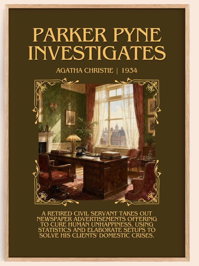 Parker Pyne Investigates Minimalist Book Poster by Agatha Christie