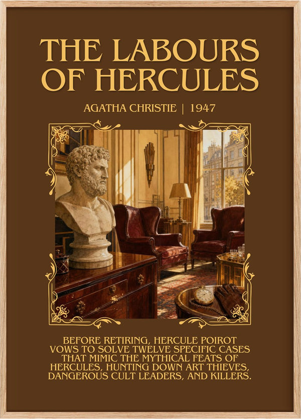 The Labours Of Hercules Minimalist Book Poster by Agatha Christie