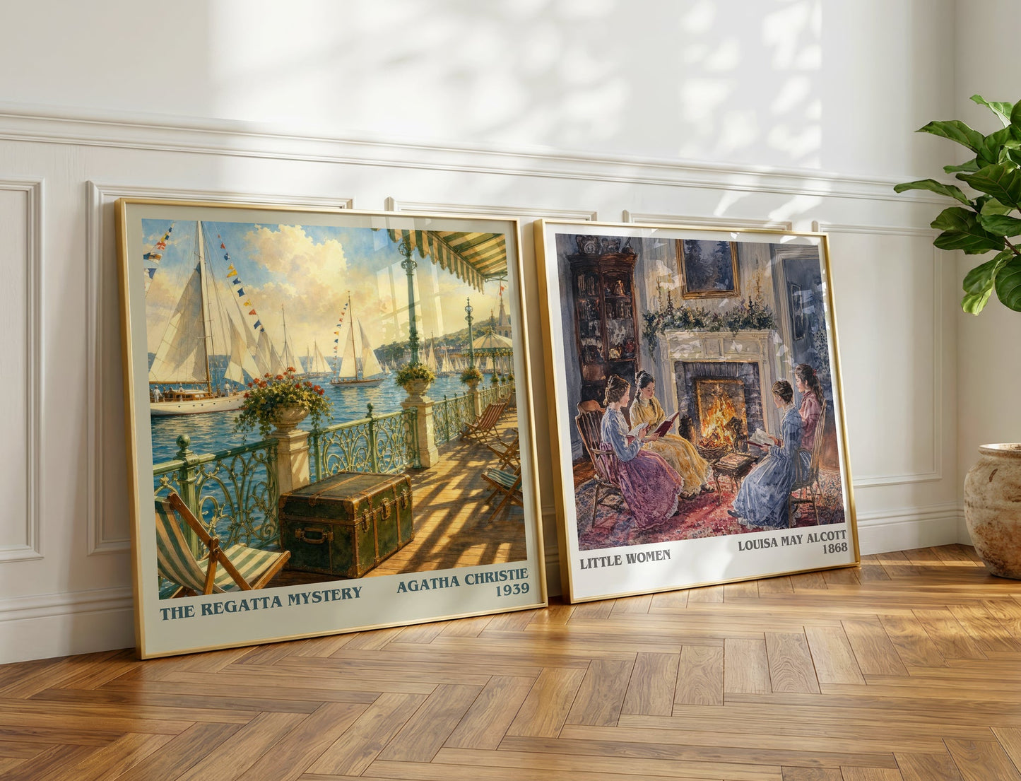 The Regatta Mystery literary print on bookshelf – Agatha Christie fan gift