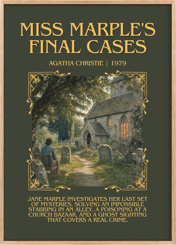 Miss Marple's Final Cases Minimalist Book Poster by Agatha Christie