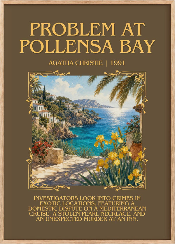 Problem At Pollensa Bay Minimalist Book Poster by Agatha Christie