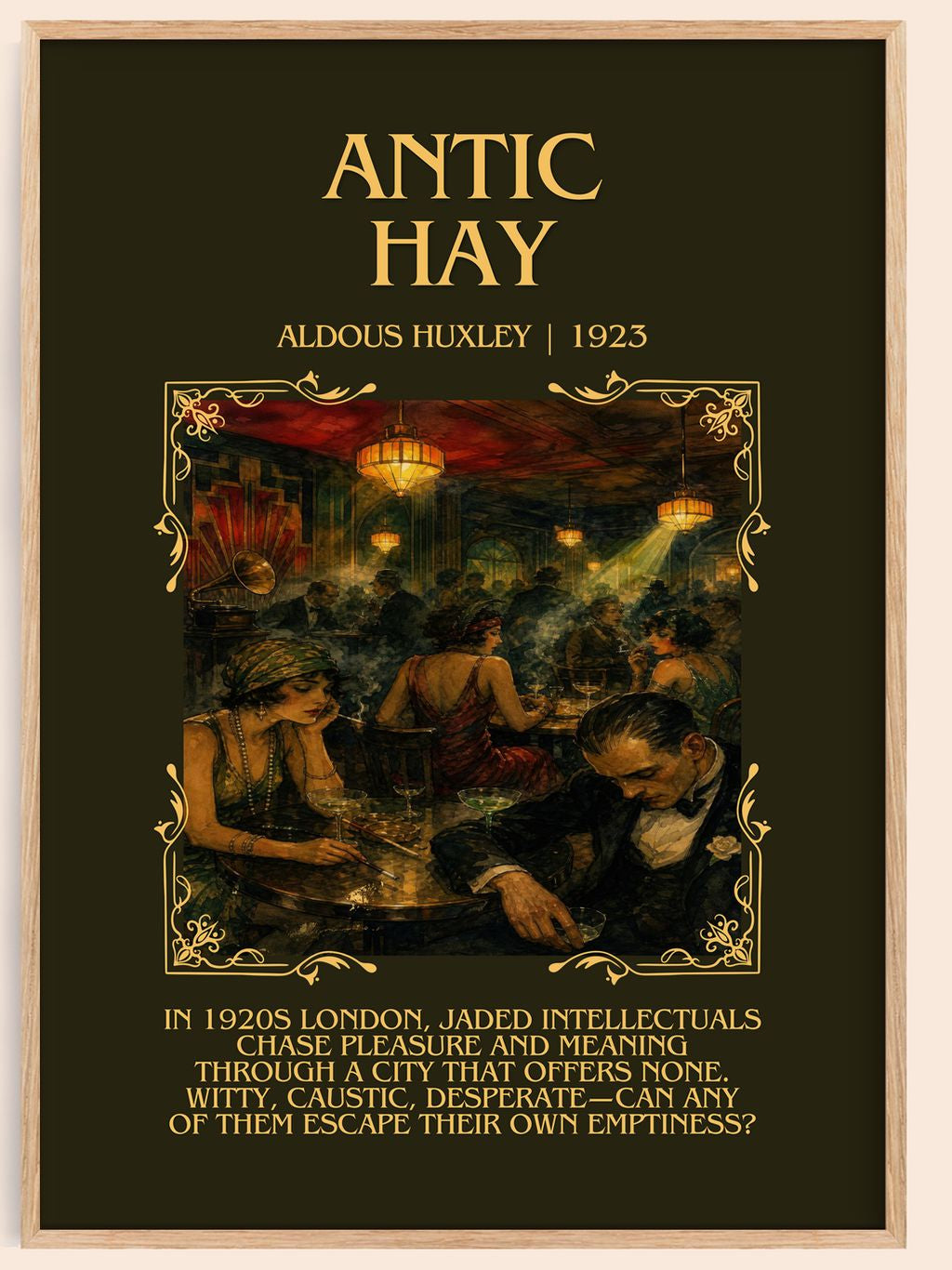 Antic Hay Minimalist Book Poster by Aldous Huxley – book poster
