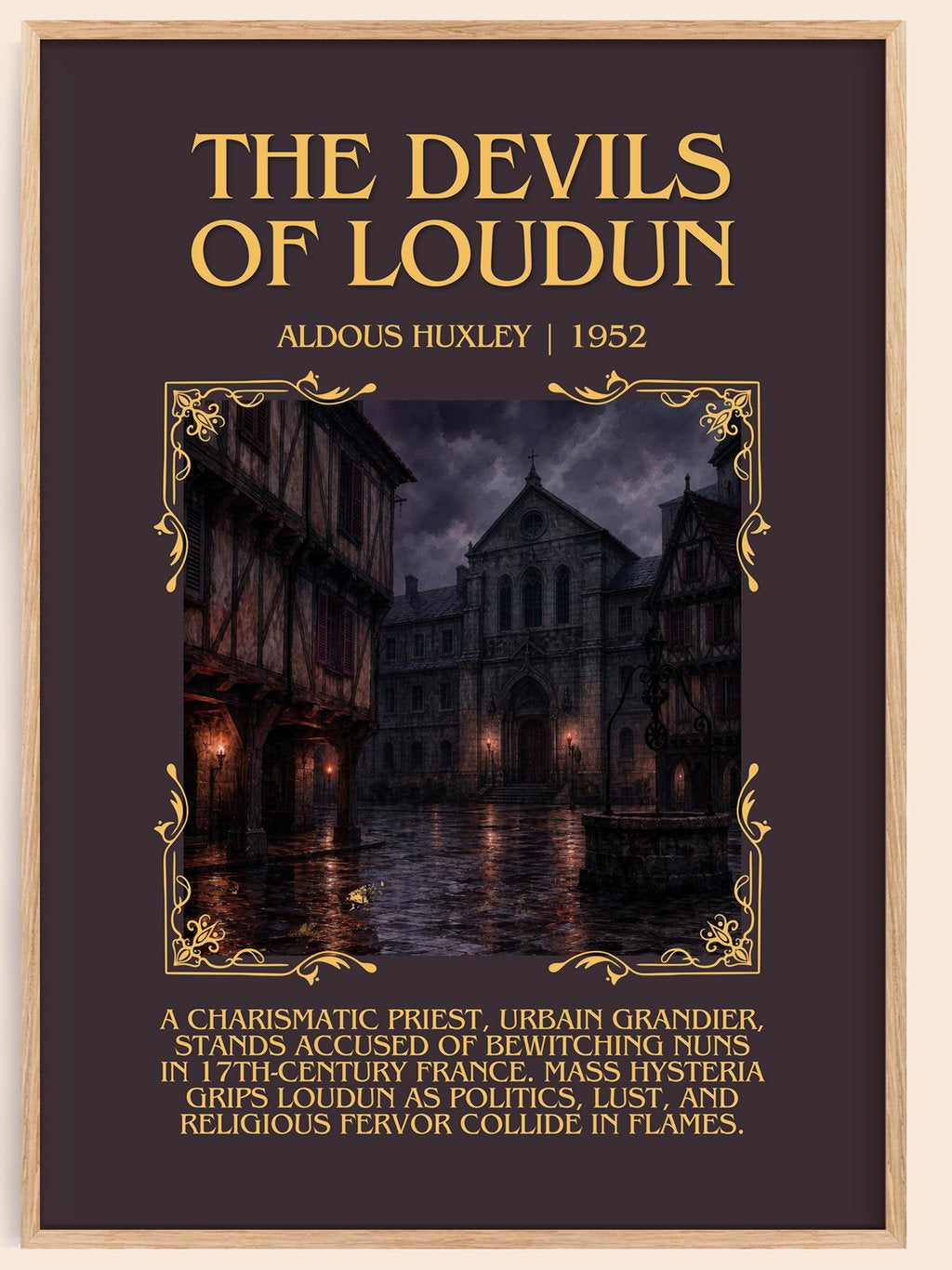 The Devils Of Loudun Minimalist Book Poster by Aldous Huxley – book poster