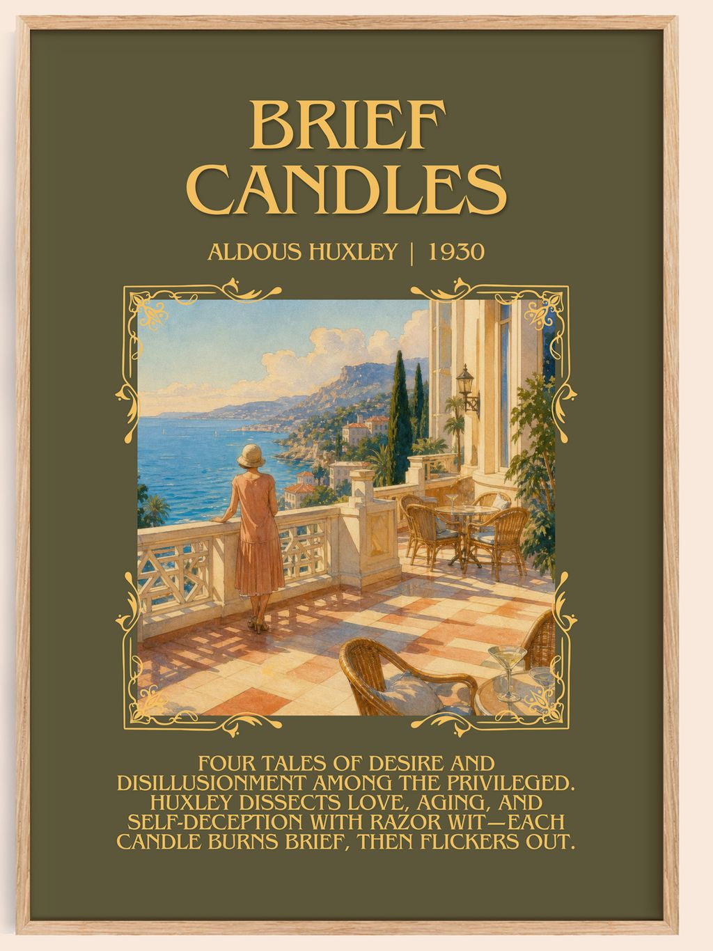 Brief Candles Minimalist Book Poster by Aldous Huxley – book poster