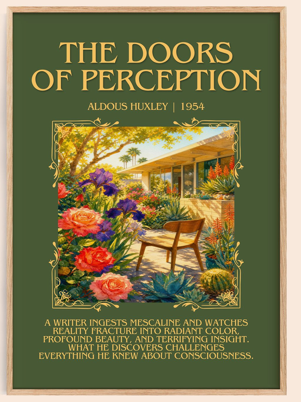 The Doors Of Perception Minimalist Book Poster by Aldous Huxley – book poster