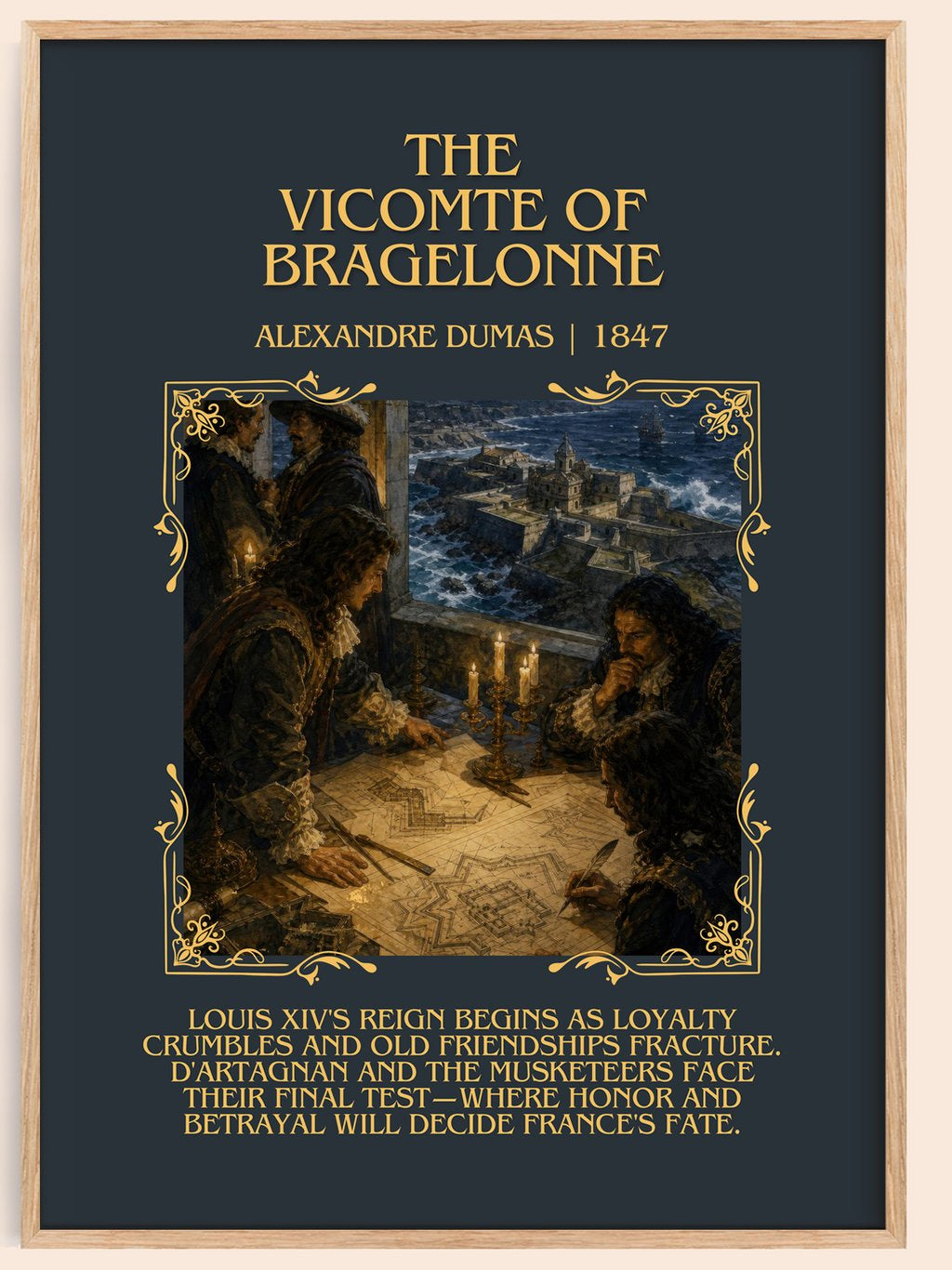 The Vicomte Of Bragelonne Minimalist Book Poster by Alexandre Dumas – book poster