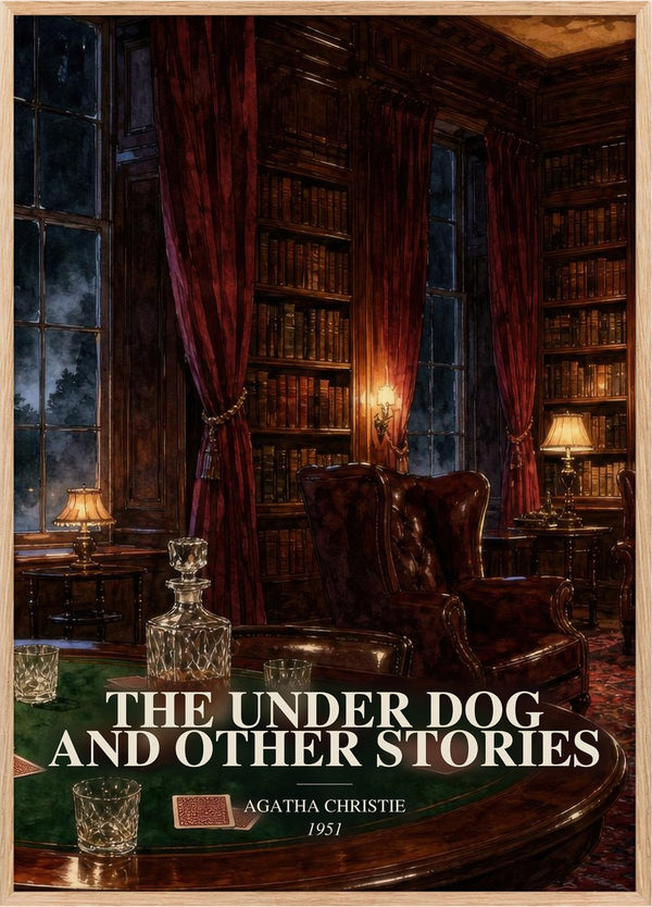 Under Dog And Other Stories Book Watercolour Illustration by Agatha Christie