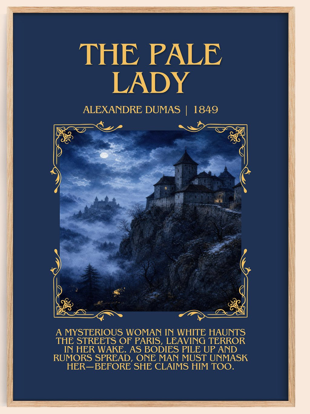 The Pale Lady Minimalist Book Poster by Alexandre Dumas – book poster